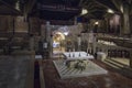 Nazareth, Israel, January 26, 2020: Lower chapel with an altar at the Basilica of the Annunciation in Nazareth
