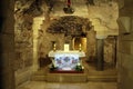 Nazareth, Israel - 10 May 2019: Church Basilica of the Annunciation in the center of Nazareth. Roman Catholic basilica Royalty Free Stock Photo