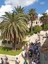 NAZARETH, ISRAEL. Tourists in the old city, the top view