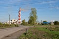 The road leads to Nazarovskaya thermal power station GRES is located in the city Nazarovo, Krasnoyarsk Territory of Russia