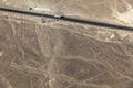 Nazca lines, hands and tree Royalty Free Stock Photo