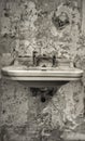 Nazi concentrationcamp Dachau sink in black and white Royalty Free Stock Photo