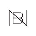 nb initial letter vector logo icon