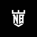 NB Logo Letter Castle Shape Style