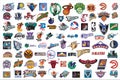 NBA Basketball team logos - Vector collection Royalty Free Stock Photo