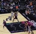 NBA game - Spurs vs. Blazers Royalty Free Stock Photo