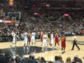 NBA game Spurs vs Cavs Royalty Free Stock Photo