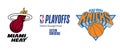 2023 NBA playoffs. Eastern Conference. Miami Heat vs New York Knicks . Kyiv, Ukraine - May 1, 2023