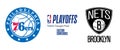 2023 NBA playoffs. Eastern Conference. Philadelphia 76ers vs Brooklyn Nets. Kyiv, Ukraine - May 1, 2023