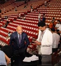 NBA Playoffs, Game 3 between Denver Nuggets and Miami Heat: Kaseya Center Stadium before the game Royalty Free Stock Photo