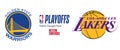 2023 NBA playoffs. Western Conference. Golden State Warriors vs Los Angeles Lakers. Kyiv, Ukraine - May 1, 2023