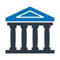 Bank, bank building Vector icon which can easily modify Royalty Free Stock Photo