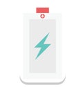 Battery Charging, Thunder Color Isolated Vector Icon Royalty Free Stock Photo