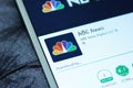 NBC news mobile app Royalty Free Stock Photo