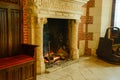 The fireplace of the old castle