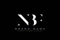 NBF abstract letter logo design Royalty Free Stock Photo