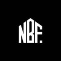NBF letter logo design on BLACK background. NBF creative initials letter logo concept. NBF letter design.NBF letter logo design on Royalty Free Stock Photo