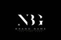 NBG abstract letter logo design Royalty Free Stock Photo
