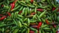 Blurred images of a pile of peppers Royalty Free Stock Photo