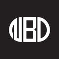 NBO letter logo design on black background. NBO creative initials letter logo concept. NBO letter design Royalty Free Stock Photo