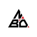 NBO triangle letter logo design with triangle shape. NBO triangle logo design monogram. NBO triangle vector logo template with red Royalty Free Stock Photo