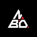 NBO triangle letter logo design with triangle shape. NBO triangle logo design monogram. NBO triangle vector logo template with red Royalty Free Stock Photo