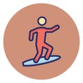 Board surfing, surfing Vector Icon which can easily edit