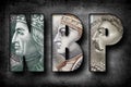 NBP Text Made of Polish Banknotes Royalty Free Stock Photo