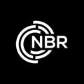 NBR letter logo design on black background.NBR creative initials letter logo concept.NBR vector letter design Royalty Free Stock Photo