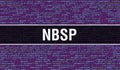 NBSP text written on Programming code abstract technology background of software developer and Computer script. NBSP concept of Royalty Free Stock Photo