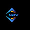 NBV abstract technology logo design on Black background. NBV creative initials letter logo concept Royalty Free Stock Photo