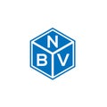 NBV letter logo design on black background. NBV creative initials letter logo concept. NBV letter design Royalty Free Stock Photo