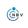 NBV letter technology logo design on white background. NBV creative initials letter IT logo concept. NBV letter design Royalty Free Stock Photo