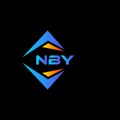 NBY abstract technology logo design on Black background. NBY creative initials letter logo concept Royalty Free Stock Photo