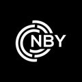 NBY letter logo design on black background.NBY creative initials letter logo concept.NBY vector letter design Royalty Free Stock Photo