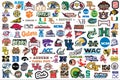 NCAA Basketball team Logos - Vector collection