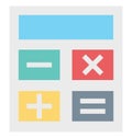 Calculator, Calculation Vector Icon editable Royalty Free Stock Photo