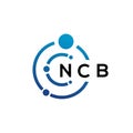 NCB letter technology logo design on white background. NCB creative initials letter IT logo concept. NCB letter design Royalty Free Stock Photo