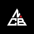 NCB triangle letter logo design with triangle shape. NCB triangle logo design monogram. NCB triangle vector logo template with red Royalty Free Stock Photo