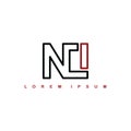 nci alphabet letter art theme logo logotype Royalty Free Stock Photo