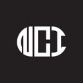 NCI letter logo design on black background. NCI creative initials letter logo concept. NCI letter design Royalty Free Stock Photo