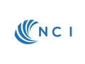 NCI letter logo design on white background. NCI creative circle letter logo concept. NCI letter design.NCI letter logo design on Royalty Free Stock Photo