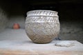 ÃÂncient clay pot of Neolithic times Royalty Free Stock Photo