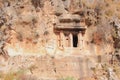 ÃÂncient Lycian tomb which is cut down in rock. Fethiye, Turkey