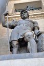 Ncient warrior on the triumphal arch in Moscow on Kutuzov Avenue