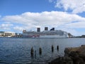 NCL Cruiseship, Pride of America, docked in Honolulu Harbor Royalty Free Stock Photo