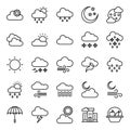 Cold Weather line Icons Pack Royalty Free Stock Photo