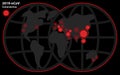 2019-nCoV Coronavirus map and charts vector. Confirmed cases internationally of Coronavirus