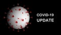 A 2019-NCoV coronavirus molecule with a white envelope and red spikes Royalty Free Stock Photo