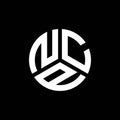 NCP letter logo design on black background. NCP creative initials letter logo concept. NCP letter design